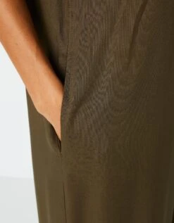 Robe Longue Volantée Unie, Spécial Petites 11 Robe Longue Volantée Unie, Spécial Petites -Femmes Vêtements Magasin 541135 C01 zoomx vue4