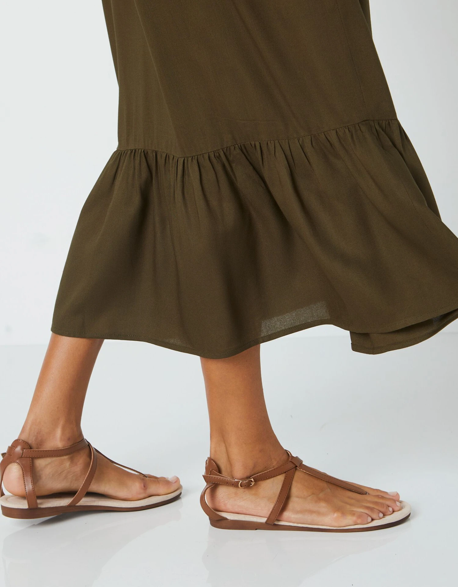 Robe Longue Volantée Unie, Spécial Petites 8 Robe Longue Volantée Unie, Spécial Petites – Image 6