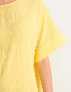 Robe Forme Housse Unie Manches Courtes Tissu Texturé -Femmes Vêtements Magasin 541140 C02 zoomx vue4