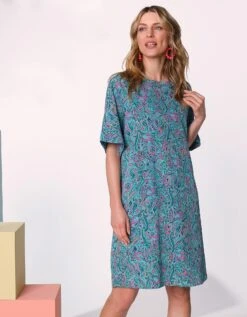 Robe Imprimée Manches Courtes -Femmes Vêtements Magasin 541141 C01 zoomx vue3