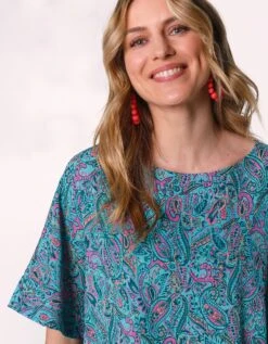 Robe Imprimée Manches Courtes -Femmes Vêtements Magasin 541141 C01 zoomx vue4