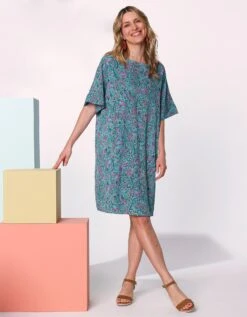 Robe Imprimée Manches Courtes -Femmes Vêtements Magasin 541141 C01 zoomx vue5
