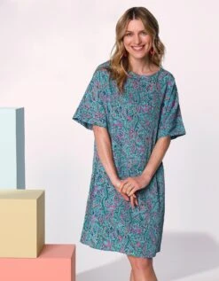Robe Imprimée Manches Courtes -Femmes Vêtements Magasin 541141 C01 zoomx vue7