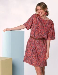 Robe Imprimée Manches Courtes