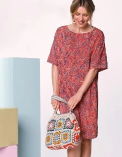 Robe Imprimée Manches Courtes 13 Robe Imprimée Manches Courtes -Femmes Vêtements Magasin 541141 C02 zoomx vue5