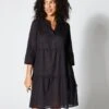 Robe Courte Volantée Unie -Femmes Vêtements Magasin 541143 C02 zoomx