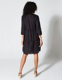 Robe Courte Volantée Unie -Femmes Vêtements Magasin 541143 C02 zoomx vue2