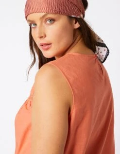 Blouse Sans Manches Macramé Broderie écailles -Femmes Vêtements Magasin 560013 C01 zoomx vue7