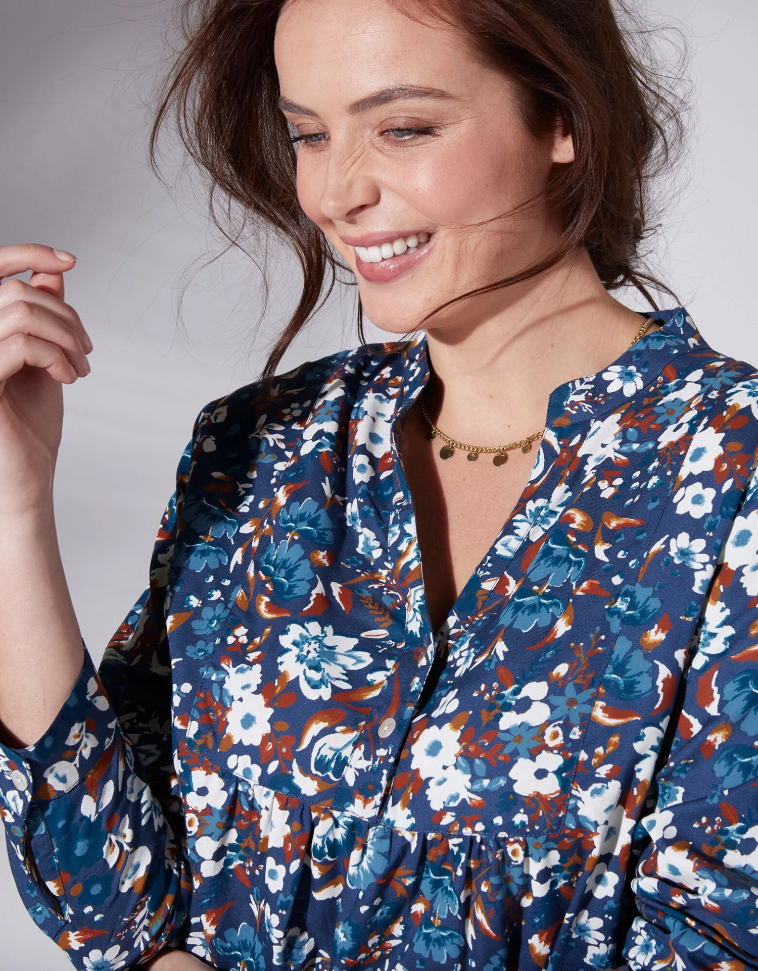 Blouse Ample Manches Longues Imprimé Floral 5 Blouse Ample Manches Longues Imprimé Floral – Image 3