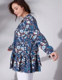 Blouse Ample Manches Longues Imprimé Floral 11 Blouse Ample Manches Longues Imprimé Floral -Femmes Vêtements Magasin 560020 C00 zoomx vue4