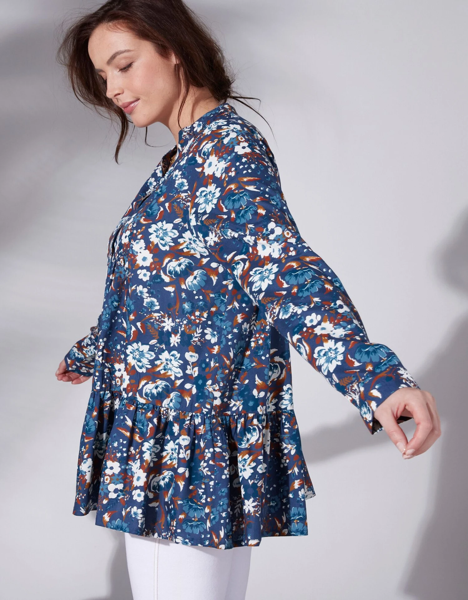 Blouse Ample Manches Longues Imprimé Floral 6 Blouse Ample Manches Longues Imprimé Floral – Image 4