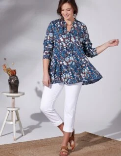 Blouse Ample Manches Longues Imprimé Floral 12 Blouse Ample Manches Longues Imprimé Floral -Femmes Vêtements Magasin 560020 C00 zoomx vue5