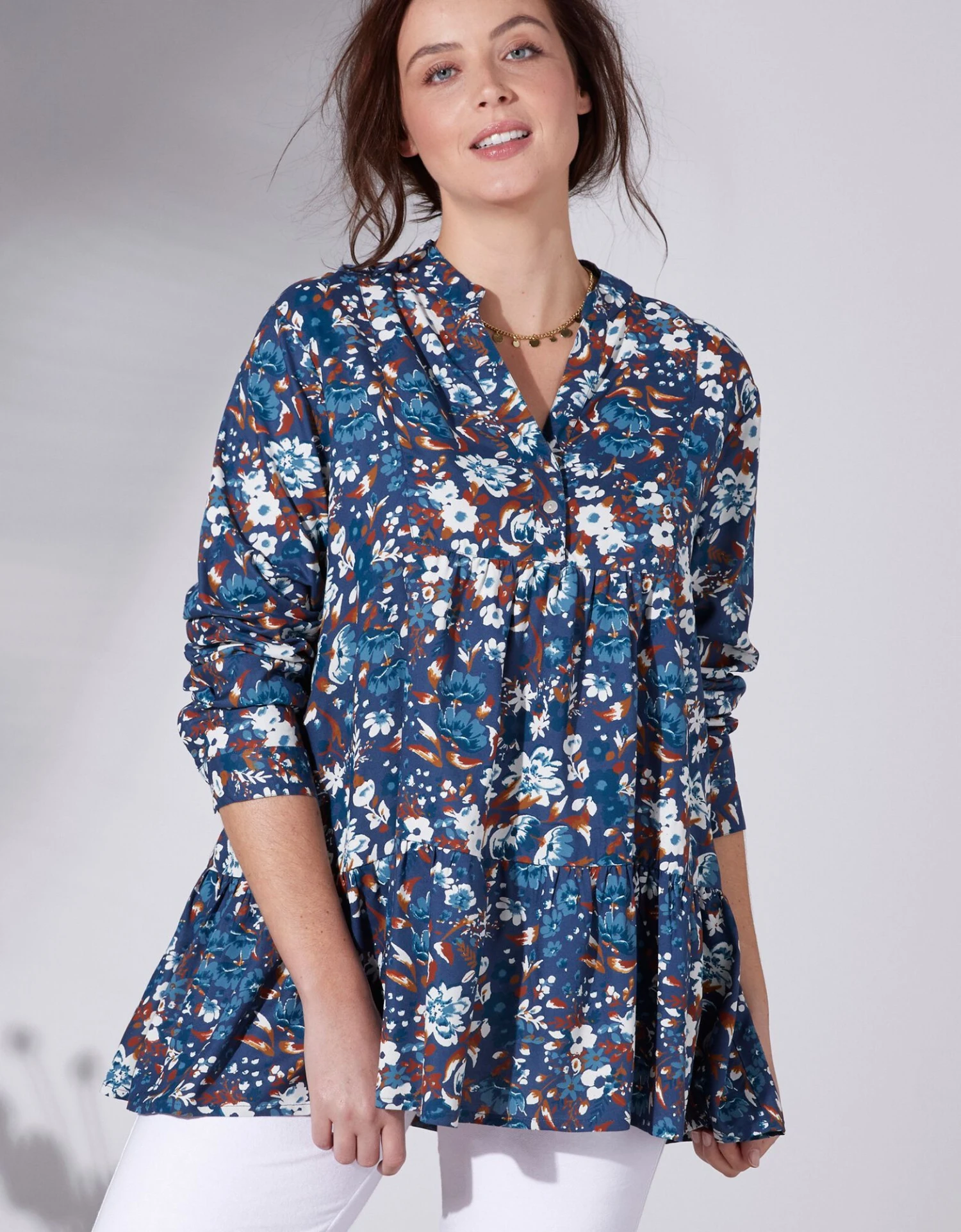 Blouse Ample Manches Longues Imprimé Floral 8 Blouse Ample Manches Longues Imprimé Floral – Image 6