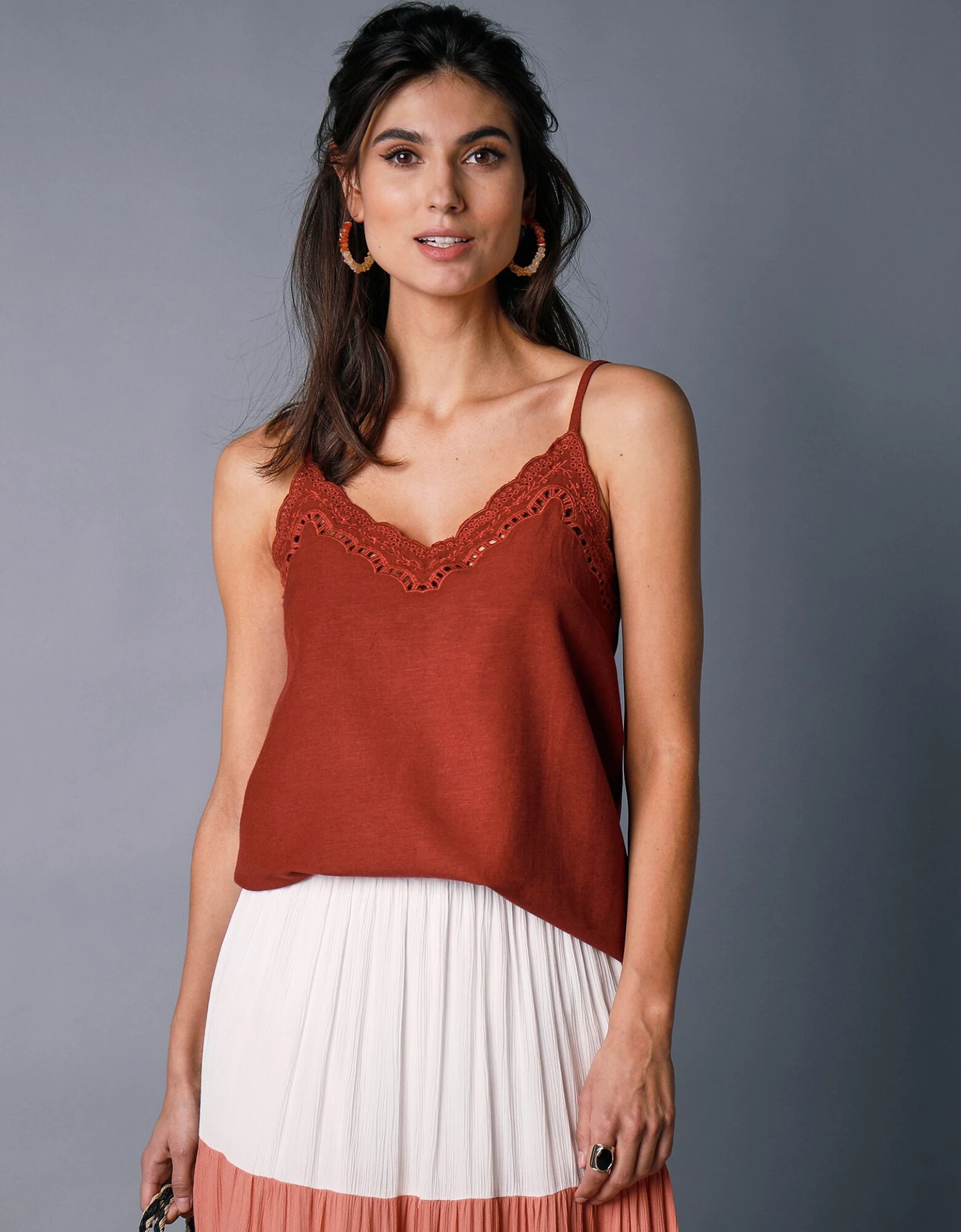 Caraco Brodé Fines Bretelles 4 Caraco Brodé Fines Bretelles – Image 2