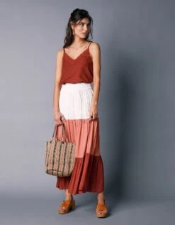 Caraco Brodé Fines Bretelles 11 Caraco Brodé Fines Bretelles -Femmes Vêtements Magasin 560056 C01 zoomx vue4