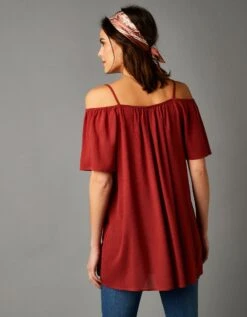 Blouse épaules Dénudées Empiècement Macramé -Femmes Vêtements Magasin 560063 C01 zoomx vue2