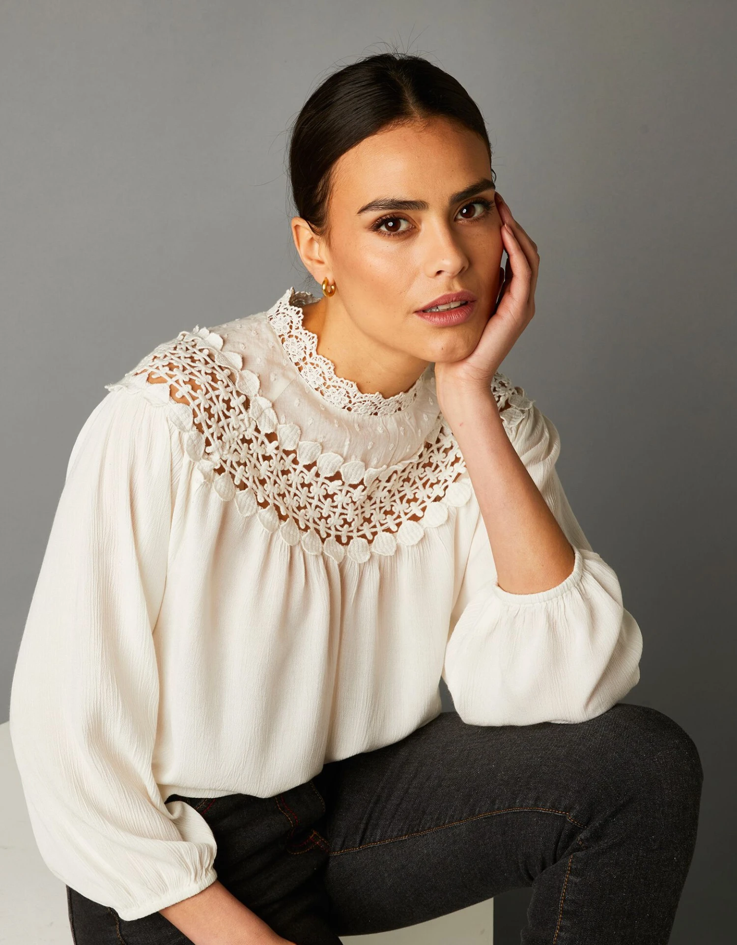 Blouse Col Montant Victorien Macramé 3 Blouse Col Montant Victorien Macramé