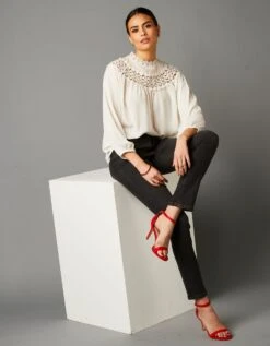 Blouse Col Montant Victorien Macramé 12 Blouse Col Montant Victorien Macramé -Femmes Vêtements Magasin 560110 C01 zoomx vue4