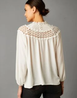 Blouse Col Montant Victorien Macramé 15 Blouse Col Montant Victorien Macramé -Femmes Vêtements Magasin 560110 C01 zoomx vue7
