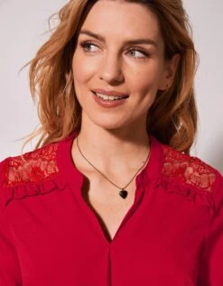 Tunique Dentelle Manches Longues Unie -Femmes Vêtements Magasin 560167 C00 zoomx vue3