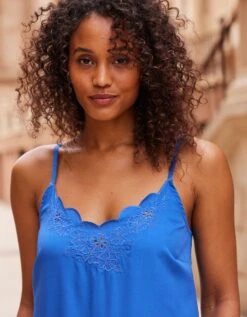 Caraco Brodé Uni Bretelles Réglables -Femmes Vêtements Magasin 560299 C08 zoomx vue3