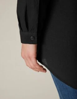 Chemise Longue Unie Boutonnée -Femmes Vêtements Magasin 560305 C00 zoom detailRFP