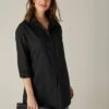Chemise Longue Unie Boutonnée -Femmes Vêtements Magasin 560305 C00 zoomx