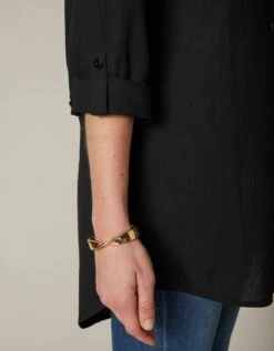 Chemise Longue Unie Boutonnée -Femmes Vêtements Magasin 560305 C00 zoomx vue6