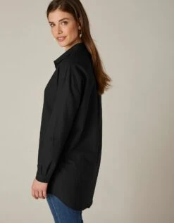 Chemise Longue Unie Boutonnée -Femmes Vêtements Magasin 560305 C00 zoomx vue7