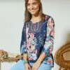 Blouse Imprimée Fleurs -Femmes Vêtements Magasin 560370 C01 zoomx