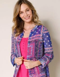 Longue Chemise Voile Imprimé -Femmes Vêtements Magasin 560457 C04 zoomx vue4