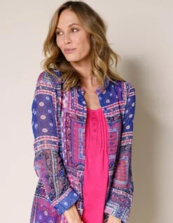 Longue Chemise Voile Imprimé -Femmes Vêtements Magasin 560457 C04 zoomx vue6