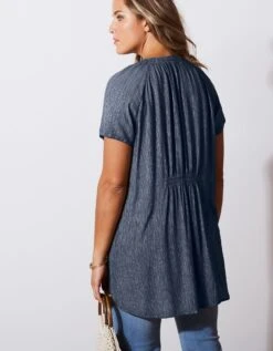 Blouse Crépon Léger Manches Courtes 9 Blouse Crépon Léger Manches Courtes -Femmes Vêtements Magasin 560465 C01 zoomx vue2