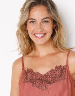 Caraco Brodé Bretelles Réglables -Femmes Vêtements Magasin 560580 C02 zoomx vue3