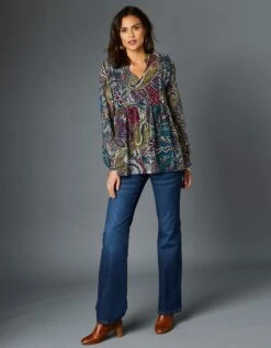 Blouse Imprimée à Volants -Femmes Vêtements Magasin 560581 C01 zoomx vue4