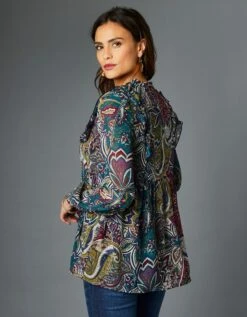 Blouse Imprimée à Volants -Femmes Vêtements Magasin 560581 C01 zoomx vue6