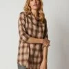 Chemise Longue à Carreaux Flanelle -Femmes Vêtements Magasin 560584 C01 zoomx
