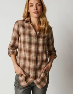 Chemise Longue à Carreaux Flanelle -Femmes Vêtements Magasin 560584 C01 zoomx vue6