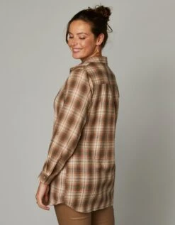 Chemise Longue à Carreaux Flanelle -Femmes Vêtements Magasin 560584 C01 zoomx vue7