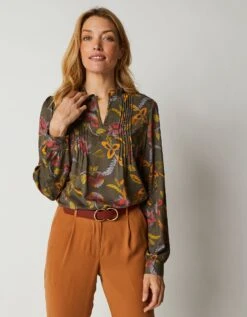 Blouse à Plis Manches Longues Imprimée -Femmes Vêtements Magasin 560586 C00 zoomx vue6