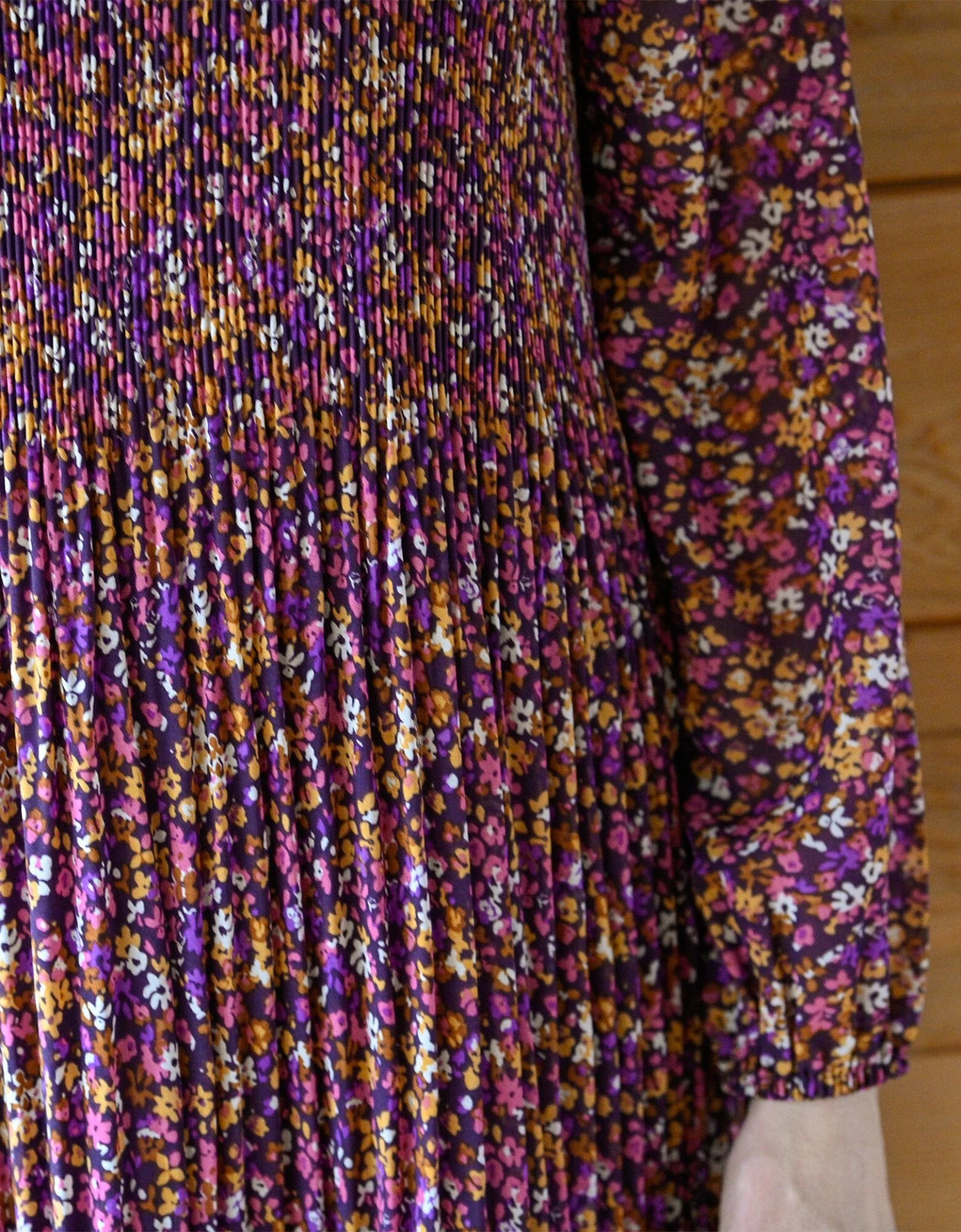 Tunique Plissée Imprimé Fleuri, Voile 8 Tunique Plissée Imprimé Fleuri, Voile – Image 6