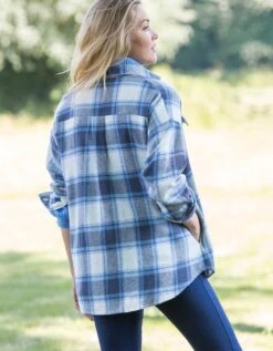 Veste Surchemise à Carreaux, Flanelle Gratté -Femmes Vêtements Magasin 560645 C02 zoomx vue4