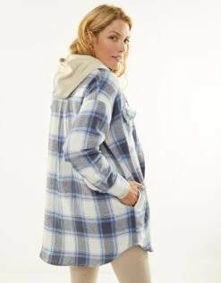 Veste Surchemise à Carreaux, Flanelle Gratté -Femmes Vêtements Magasin 560645 C02 zoomx vue5