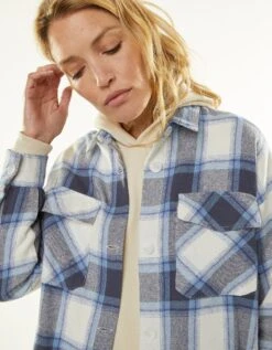 Veste Surchemise à Carreaux, Flanelle Gratté -Femmes Vêtements Magasin 560645 C02 zoomx vue6