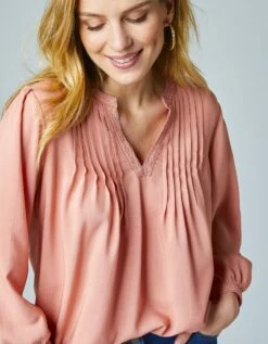 Blouse Manches Longues Détails Macramé 12 Blouse Manches Longues Détails Macramé -Femmes Vêtements Magasin 560649 C01 zoomx vue4