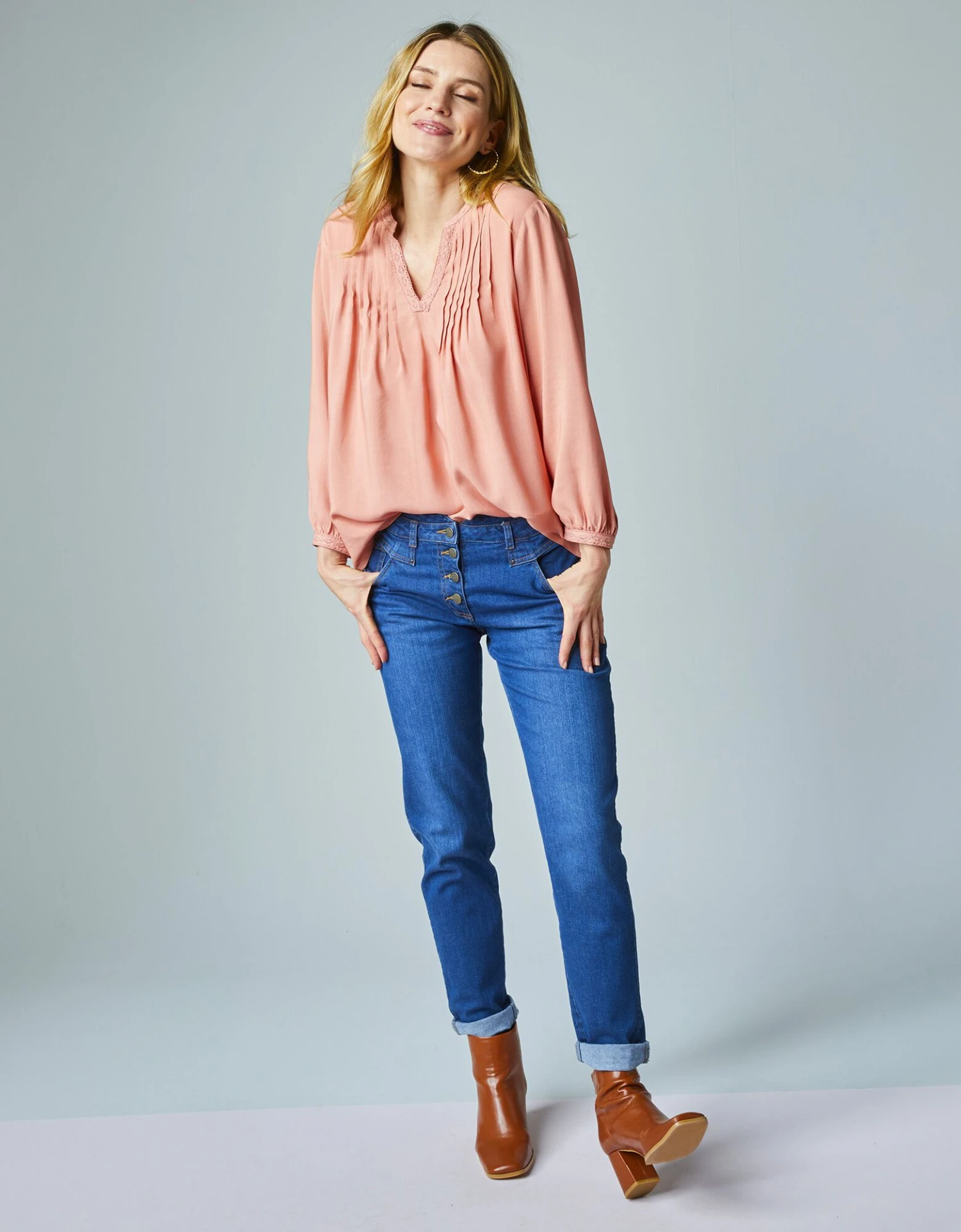 Blouse Manches Longues Détails Macramé 9 Blouse Manches Longues Détails Macramé – Image 7