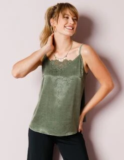 Caraco Jacquard Et Dentelle Uni, Col V 14 Caraco Jacquard Et Dentelle Uni, Col V -Femmes Vêtements Magasin 560662 C02 zoomx vue6