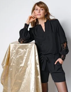 Blouse Dentelle Manches Longues Blousantes 13 Blouse Dentelle Manches Longues Blousantes -Femmes Vêtements Magasin 560664 C00 zoomx vue5