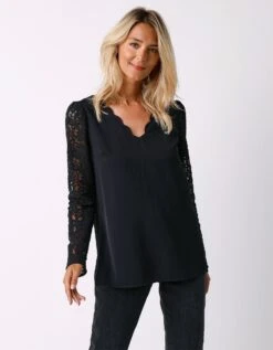 Blouse Festonnée Dos -Femmes Vêtements Magasin 560666 C01 zoomx vue4