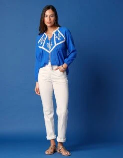 Blouse Brodée Macramé, Crépon 15 Blouse Brodée Macramé, Crépon -Femmes Vêtements Magasin 560680 C01 zoomx vue7